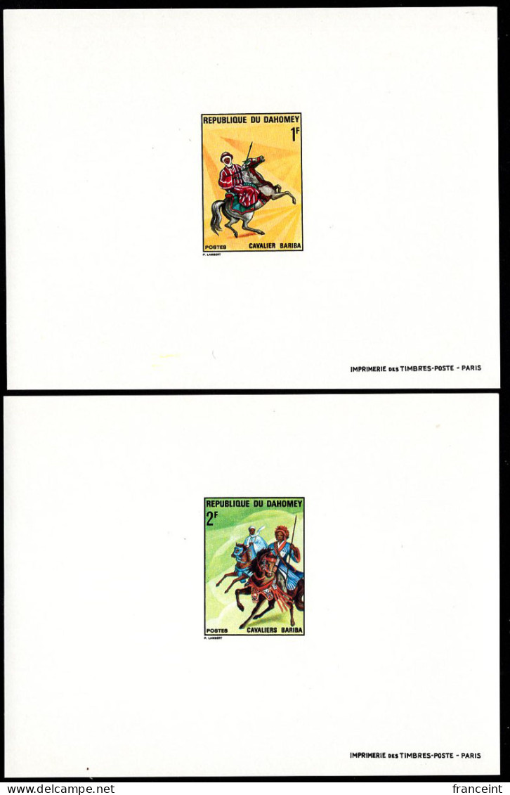 DAHOMEY(1970) Native Bariba Warriors On Horseback. Set Of 6 Deluxe Sheets. Scott Nos 277-82, Yvert No 297-302. - Bénin – Dahomey (1960-...)