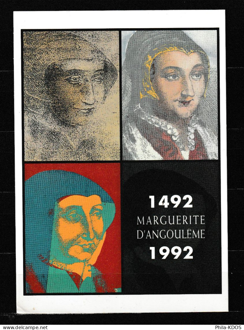 " MARGUERITE D'ANGOULEME " Sur Carte Maximum De 1992. N° YT 2746. Parfait état CM - Donne Celebri