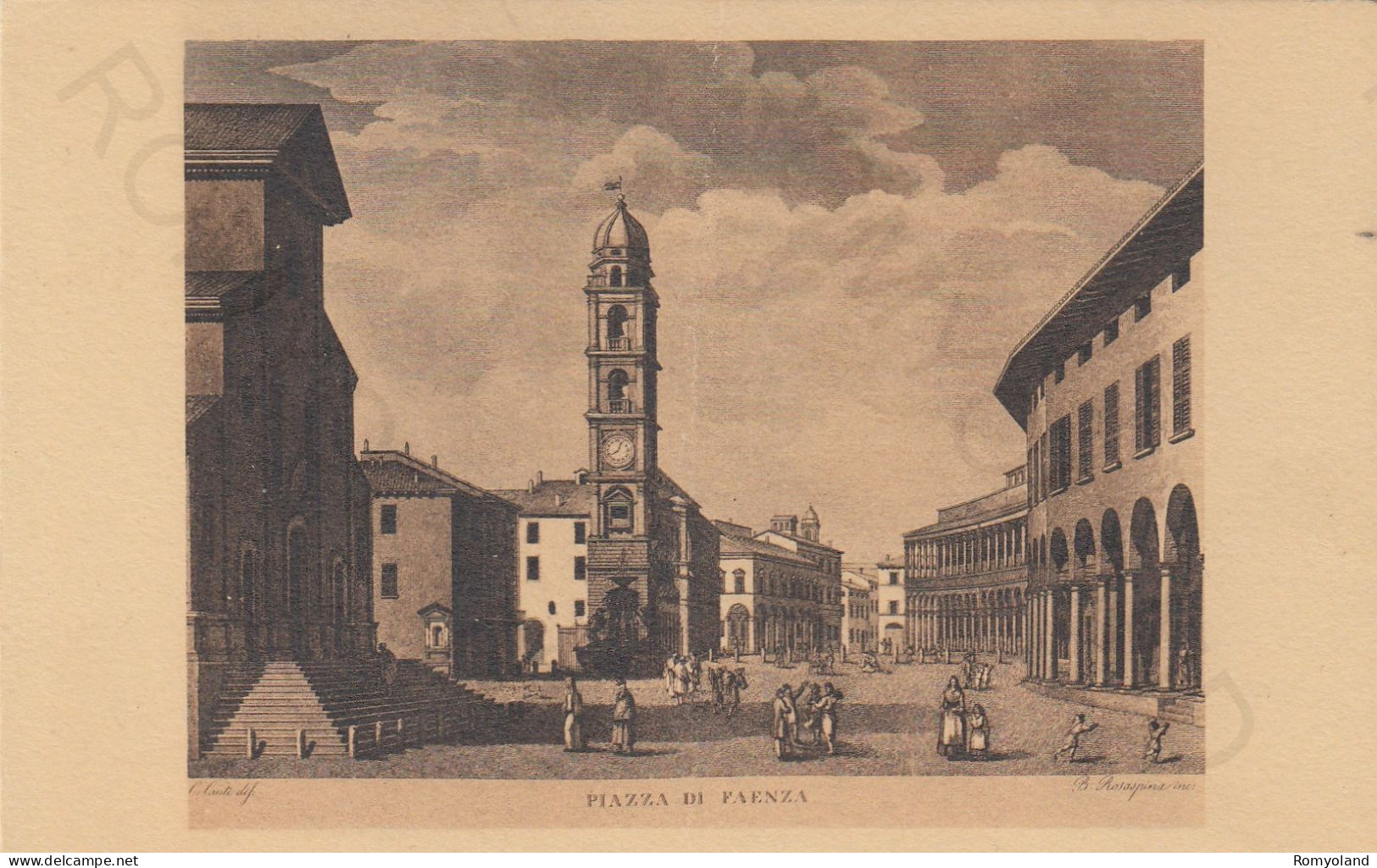 CARTOLINA  FAENZA,EMILIA ROMAGNA-PIAZZA DI FAENZA-STORIA,MEMORIA,CULTURA,RELIGIONE,IMPERO,BELLA ITALIA,NON VIAGGIATA - Faenza