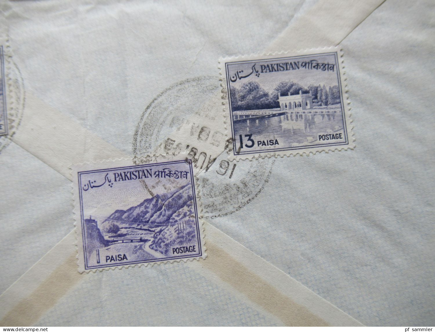 Pakistan 1960er Jahre ?!?  Auslandsbrief Absender LT Colonel Schoenhaas Staff College Quetta / Air Mail - Pakistan