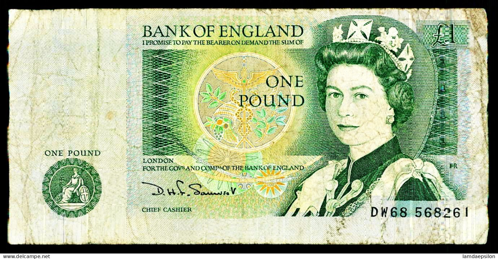 A9  ENGLAND  BILLETS DU MONDE   BANKNOTES  1 POUND 1984 - Autres & Non Classés