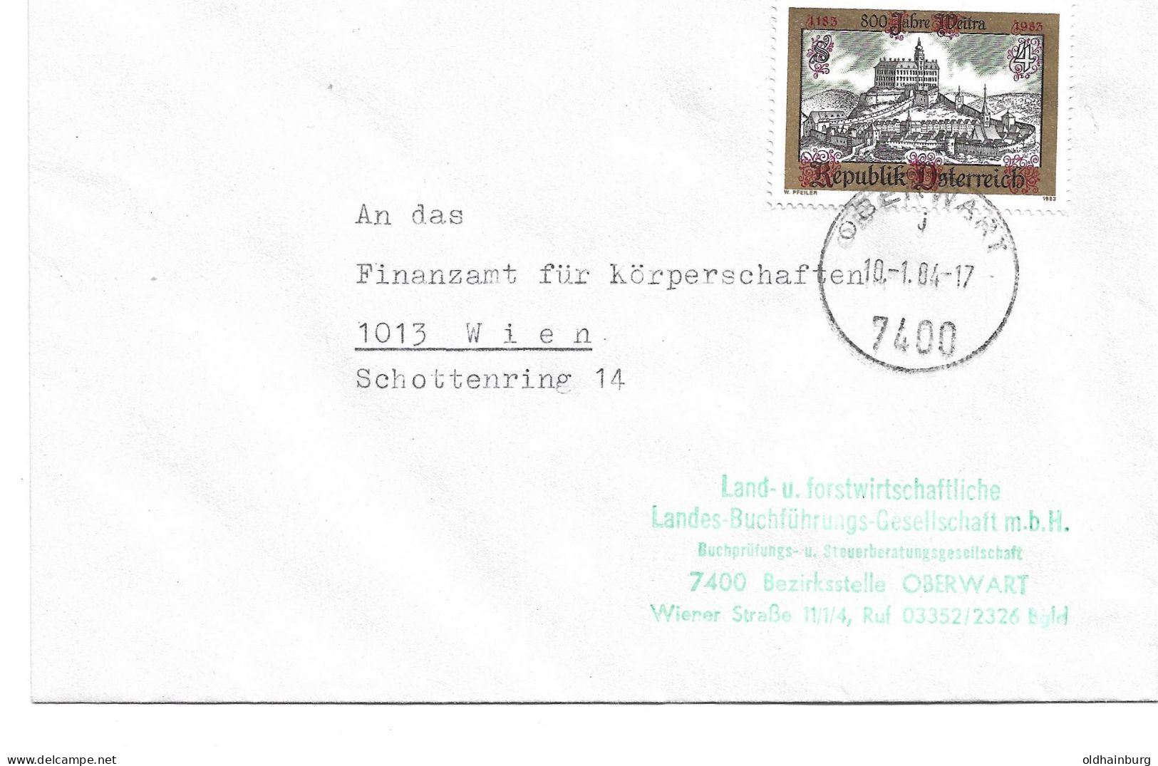 1114c: Österreich 1984, Land- & Forstwirtschaftliche... Bezirksstelle Oberwart Als Absender - Agriculture