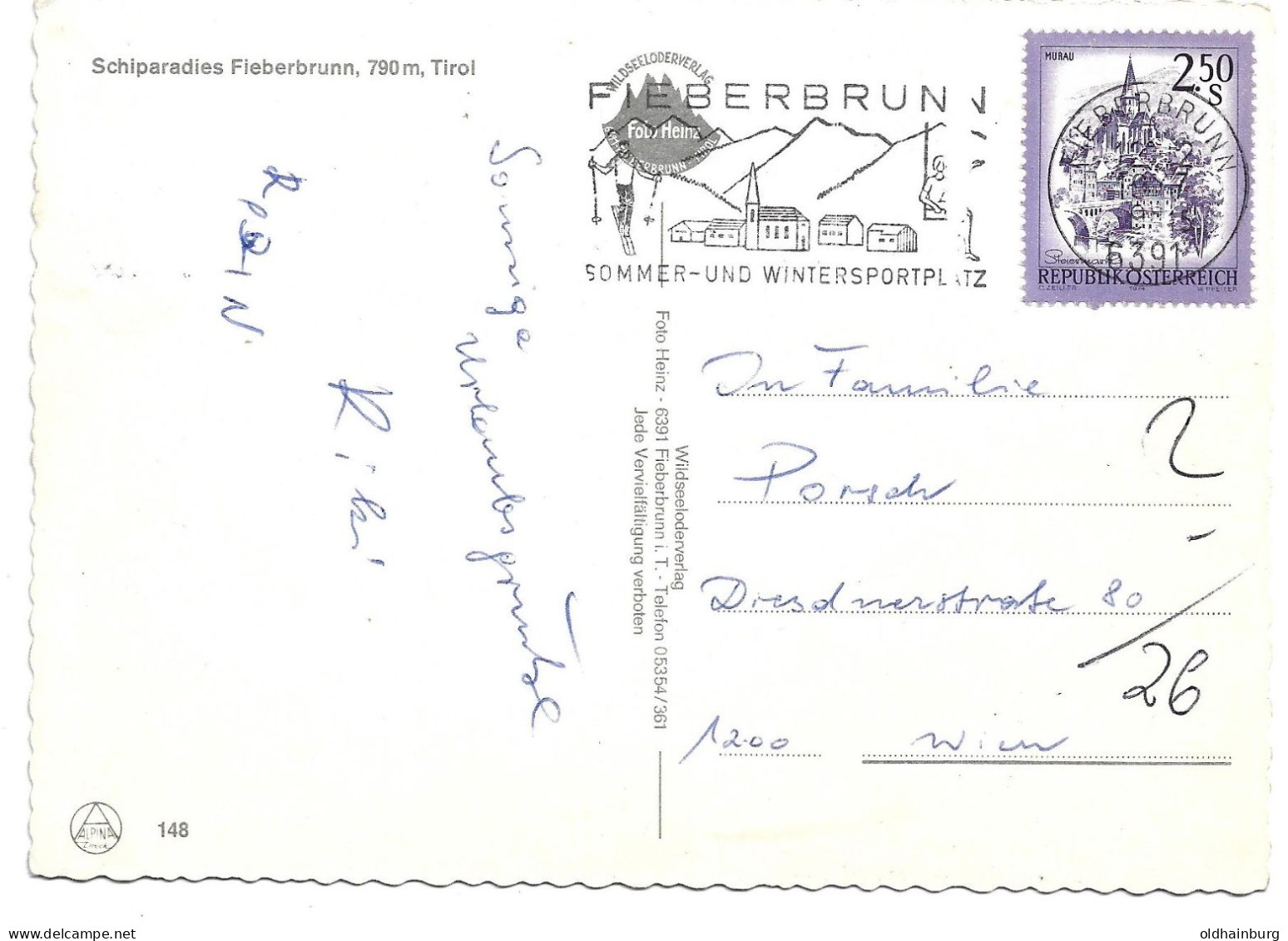 1114d: AK Urlaubsgrüße Aus Fieberbrunn 1977, Gelaufen - Fieberbrunn