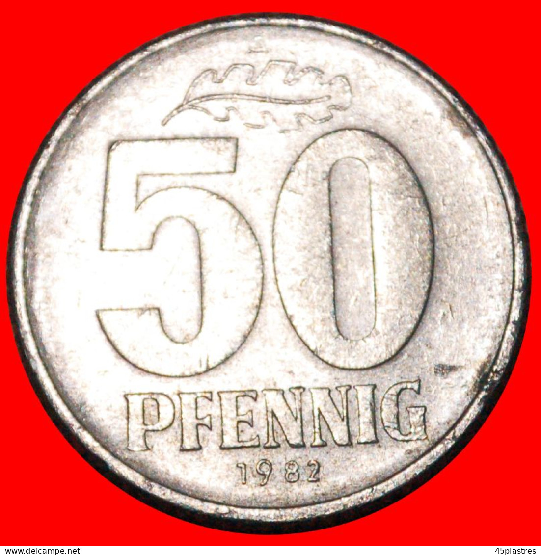 * HAMMER AND COMPASS (1958-1990): GERMANY  50 PFENNIG 1982A MINT LUSTRE! · LOW START! · NO RESERVE!!! - 50 Pfennig