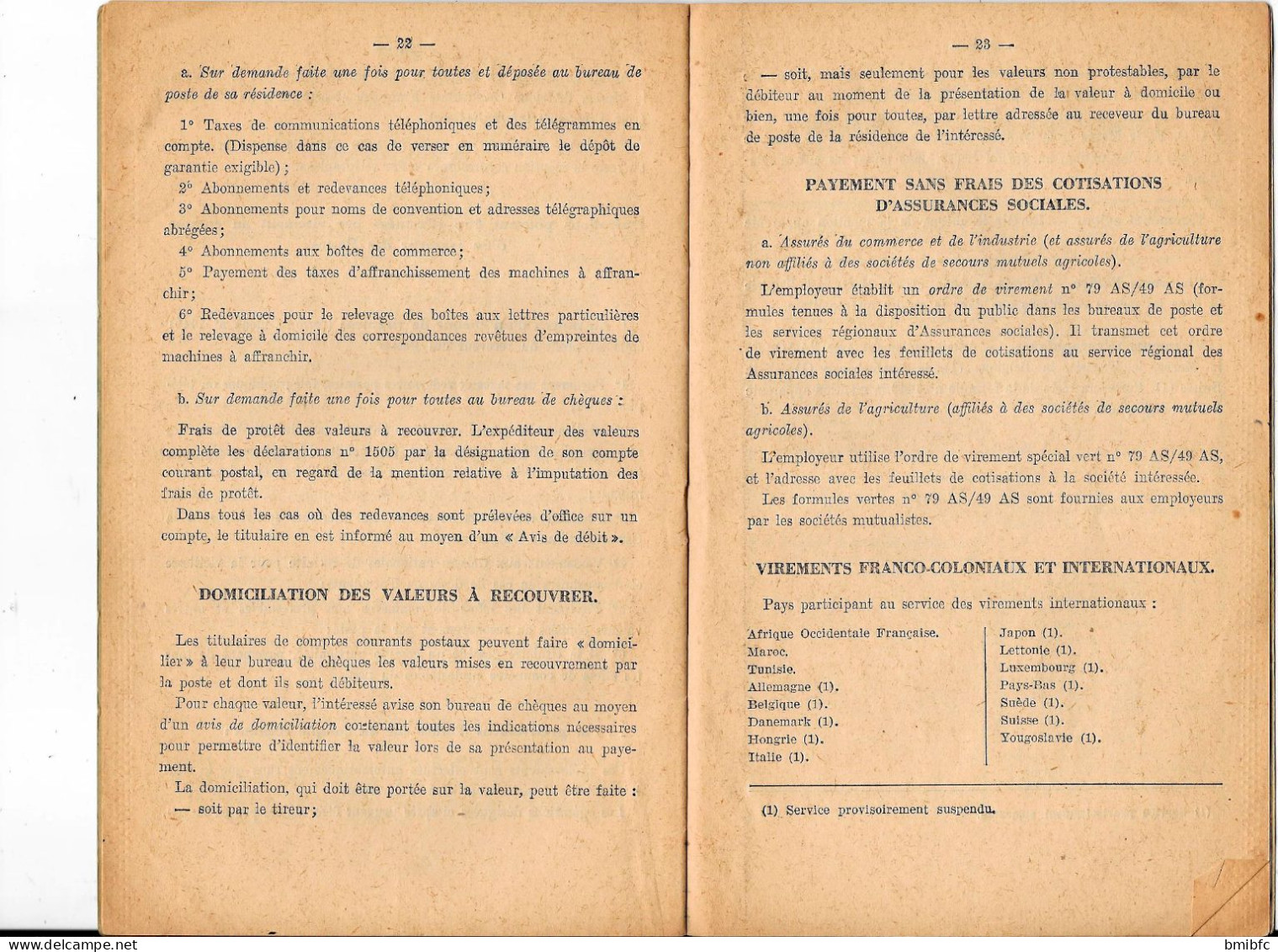 SECRÉTARIAT GÉNÉRAL DES POSTES, TÉLÉGRAPHES ET TÉLÉPHONES 1941 - Service des Chèques Postaux