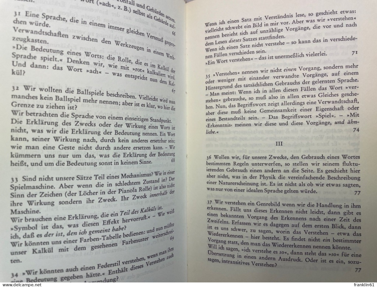 Wittgenstein, Ludwig: Schriften; Teil: 4., Philosophische Grammatik : T. 1 und 2..