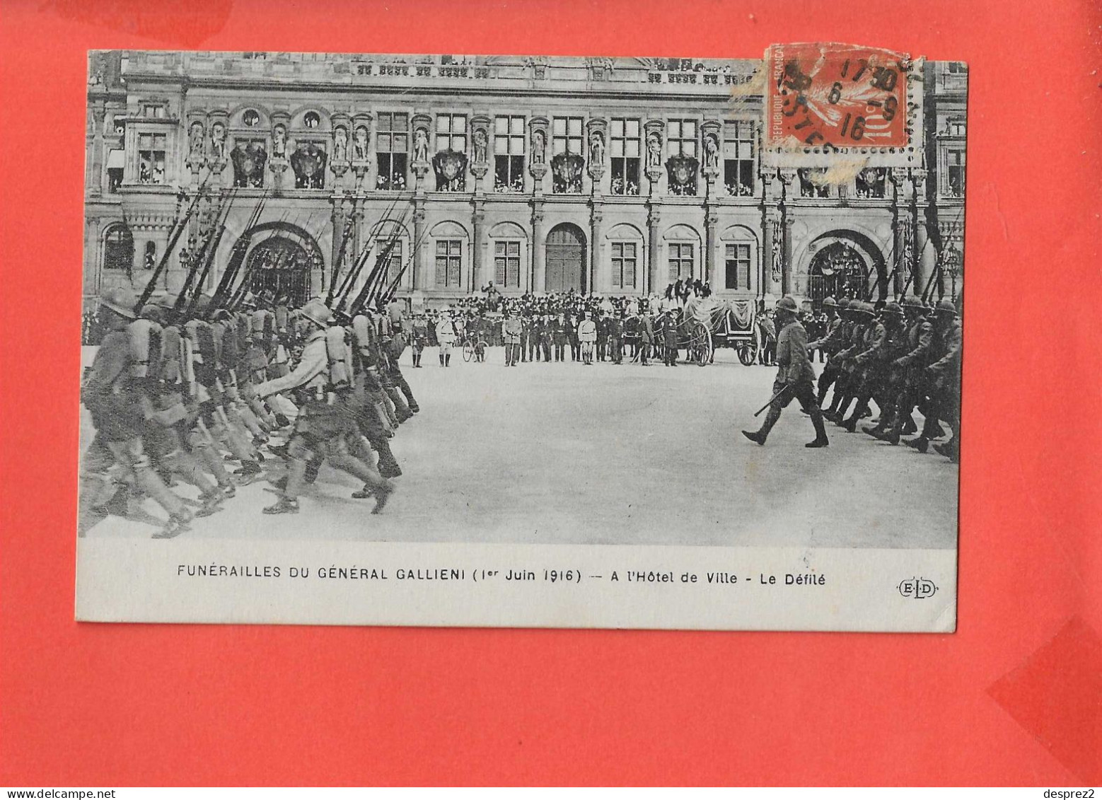 FUNERAILLES Du Général GALLIENI Cpa Animée Le 1 Er Juin 1916 - Funeral