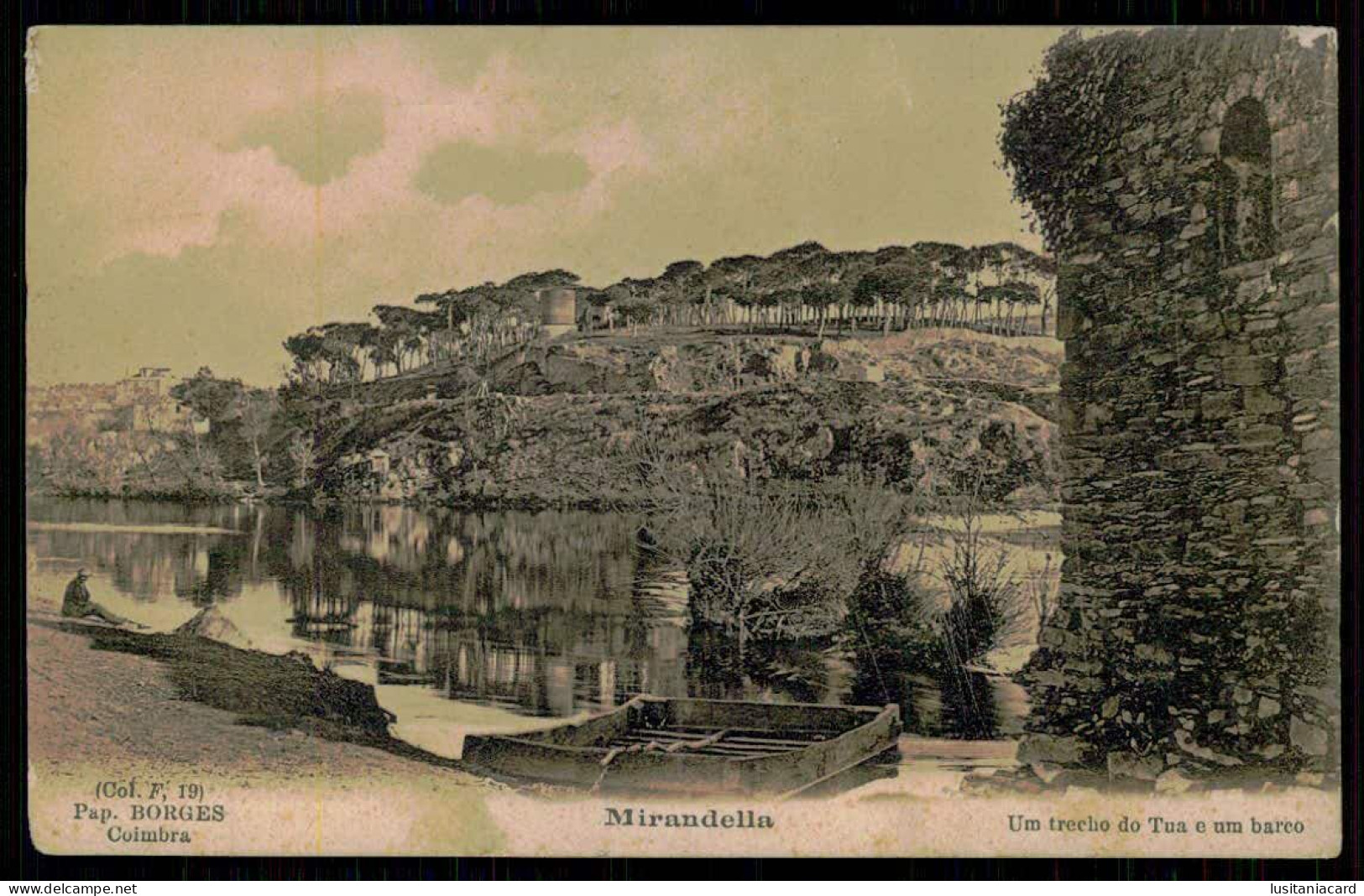 MIRANDELA - Um Trecho Do Tua E Um Barco  (Ed. Pap. Borges Col. F, Nº 19) Carte Postale - Bragança