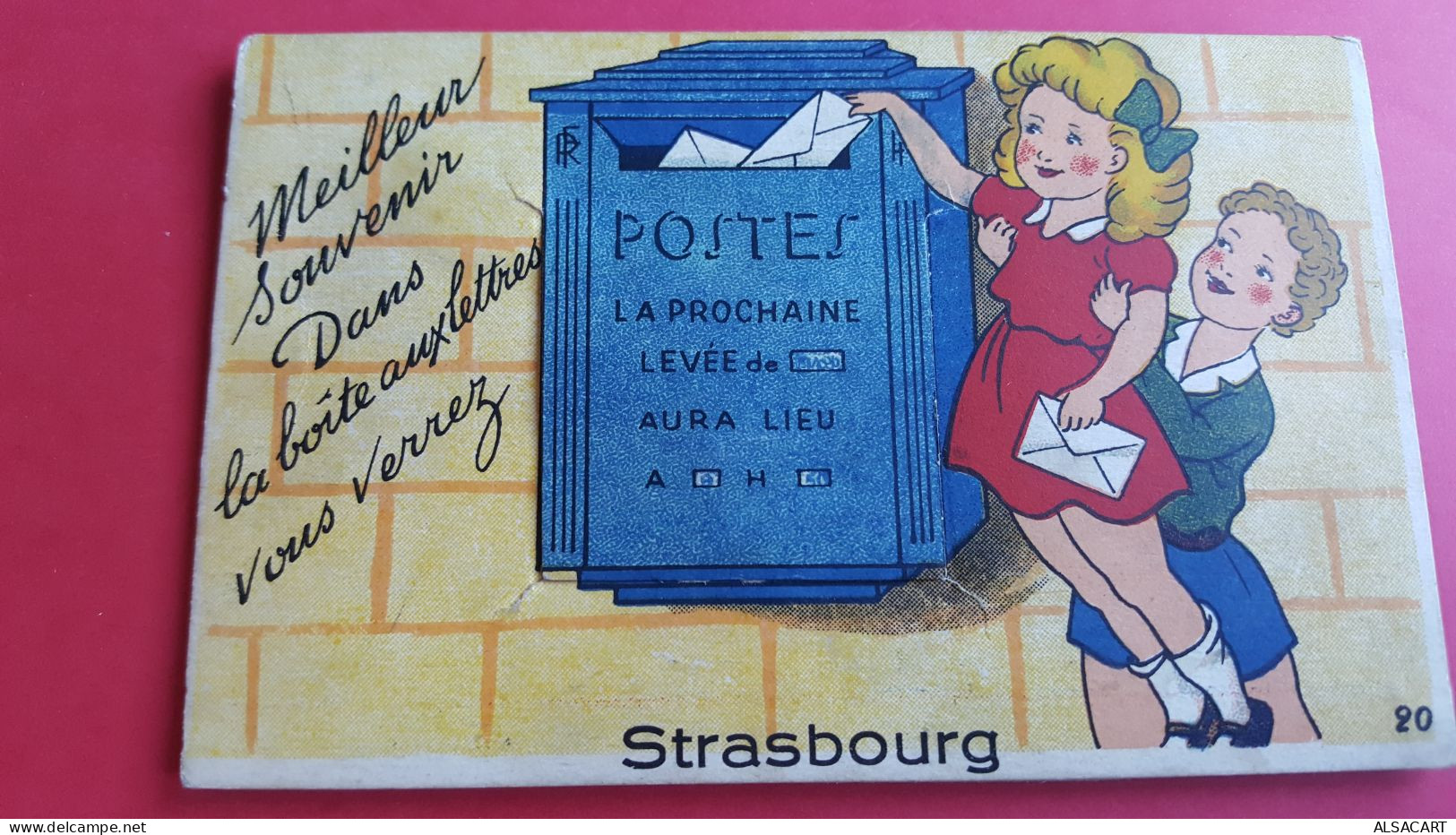 Carte à  Système , Boite Aux Lettres , Petite Fille Qui Poste Le Courrier , Strasbourg - A Systèmes