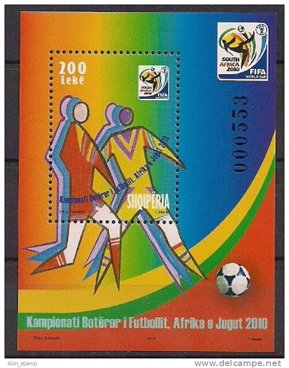 2011 Albanien  Mi. Bl. 177 **MNH Fußball-Weltmeisterschaft, Südafrika (2010) - 2010 – Zuid-Afrika