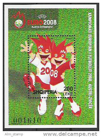 2008 Albanien Mi. Bl. 171 **MNH  European Football Championship - Albanië