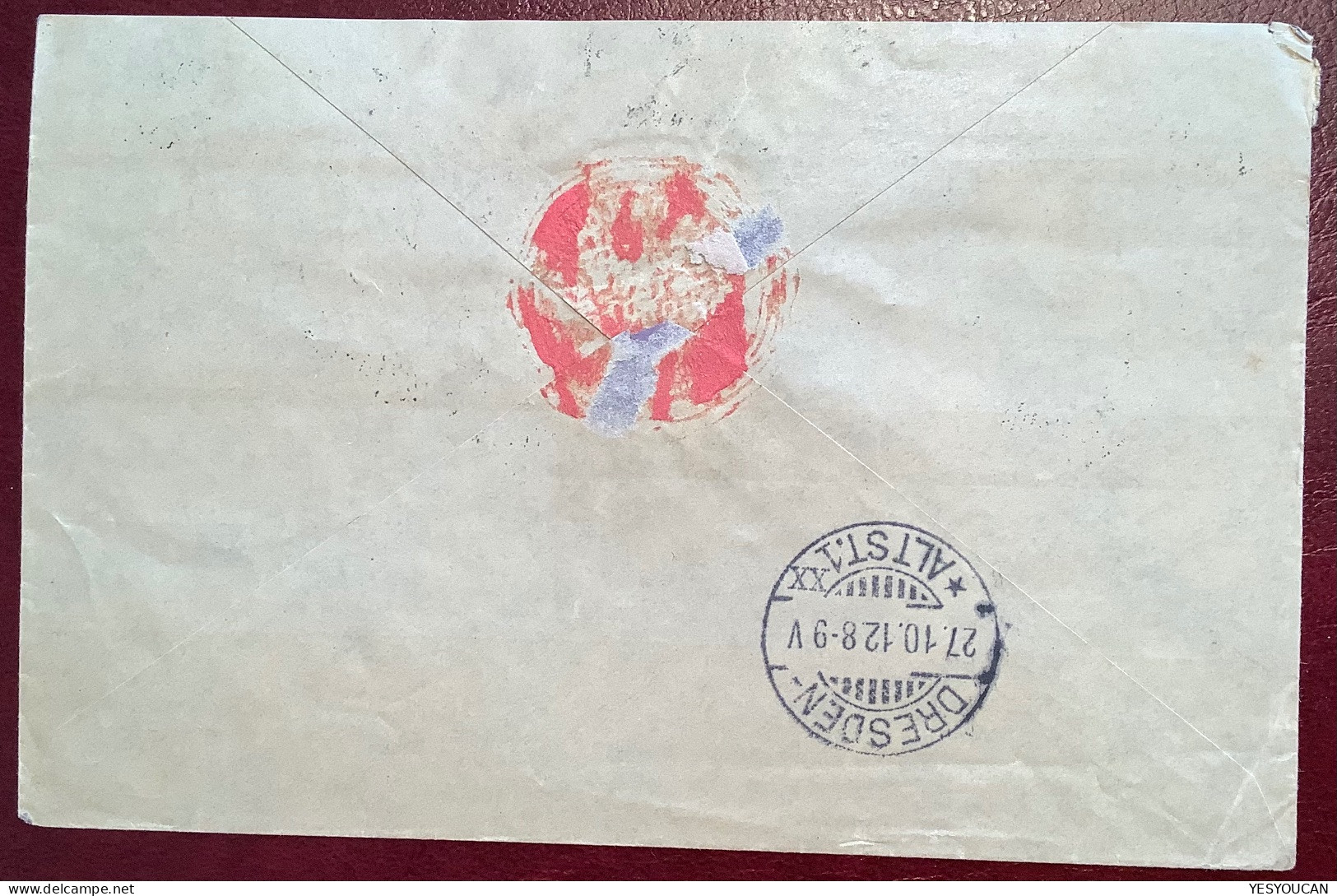 Russian Levant CONSTANTINOPLE 1912 Registered Cover>Dresden(Bureaux Russes Russia Russie Istanbul Turkey Turquie Levante - Levante