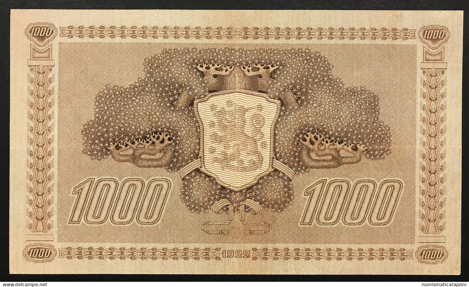 Finlandia FINLANDS Bank 1000 MARKKAA 1922 PICK#67b Litt. C Q.spl Pressato Lotto.2643 - Finnland