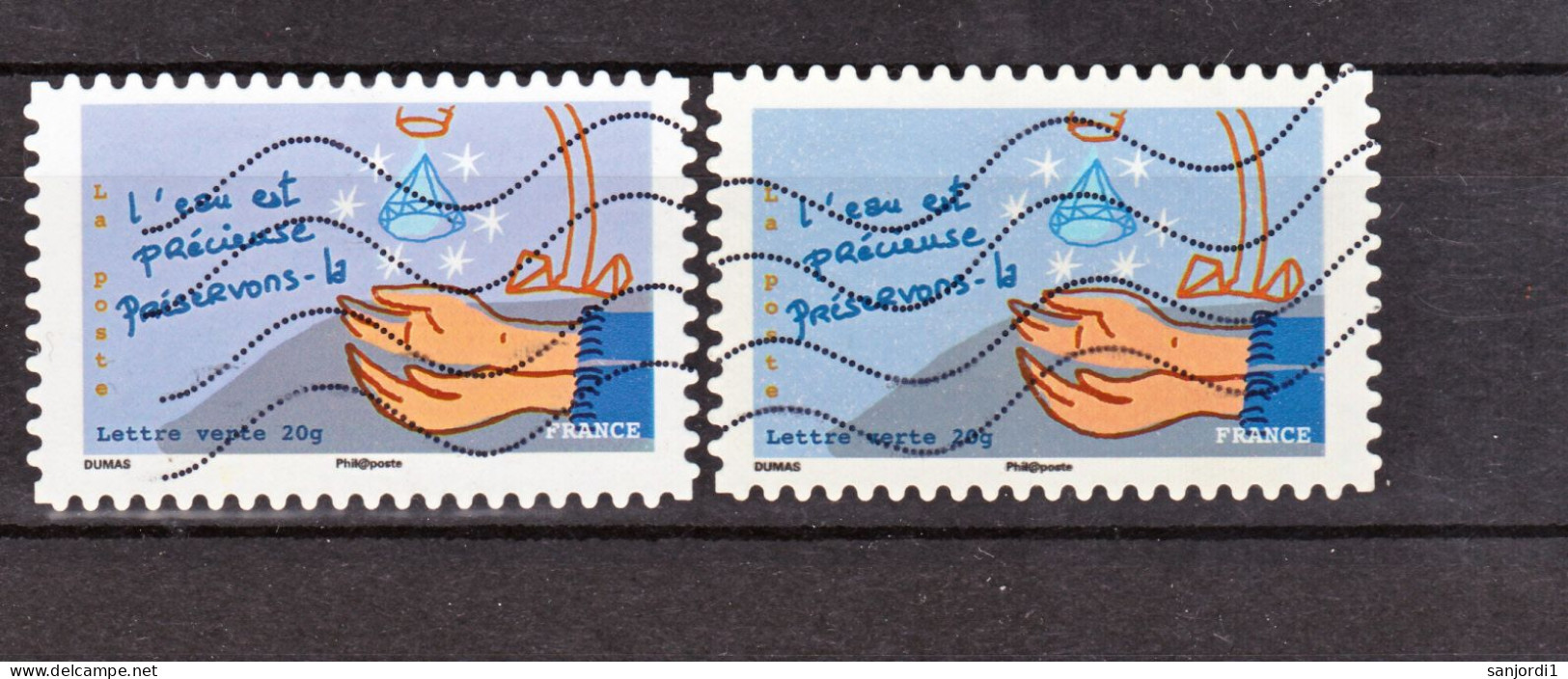 France  971 Autoadhésif Environnement Variété Gris Bleu Et Violacé Oblitéré Used - Usados