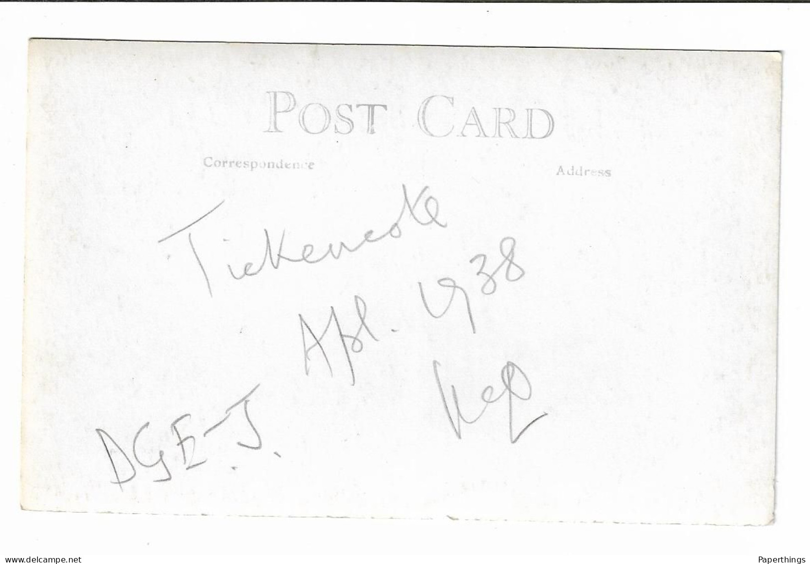 Real Photo Postcard, East Midlands, Rutland, Tickencote, Church, Ornate Norman Arch, 1938. - Altri & Non Classificati