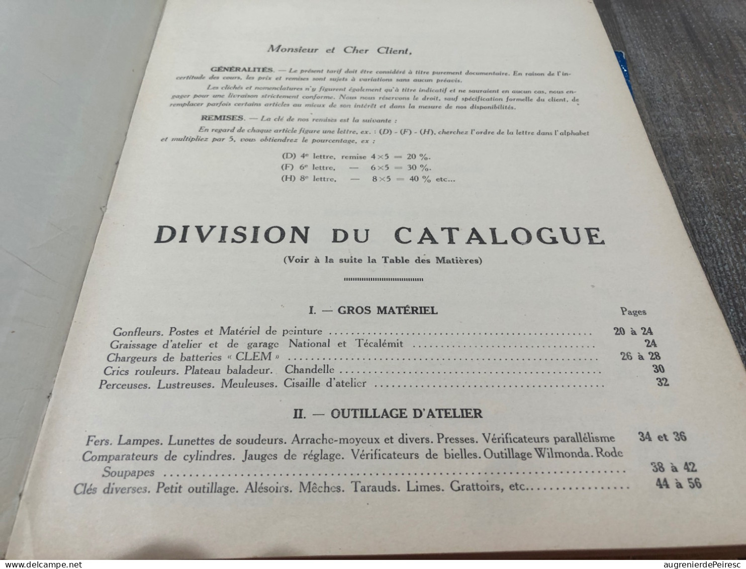 Grand catalogue fournitures autos 1936-37 Fernand Chabal HYÈRES ( Var)