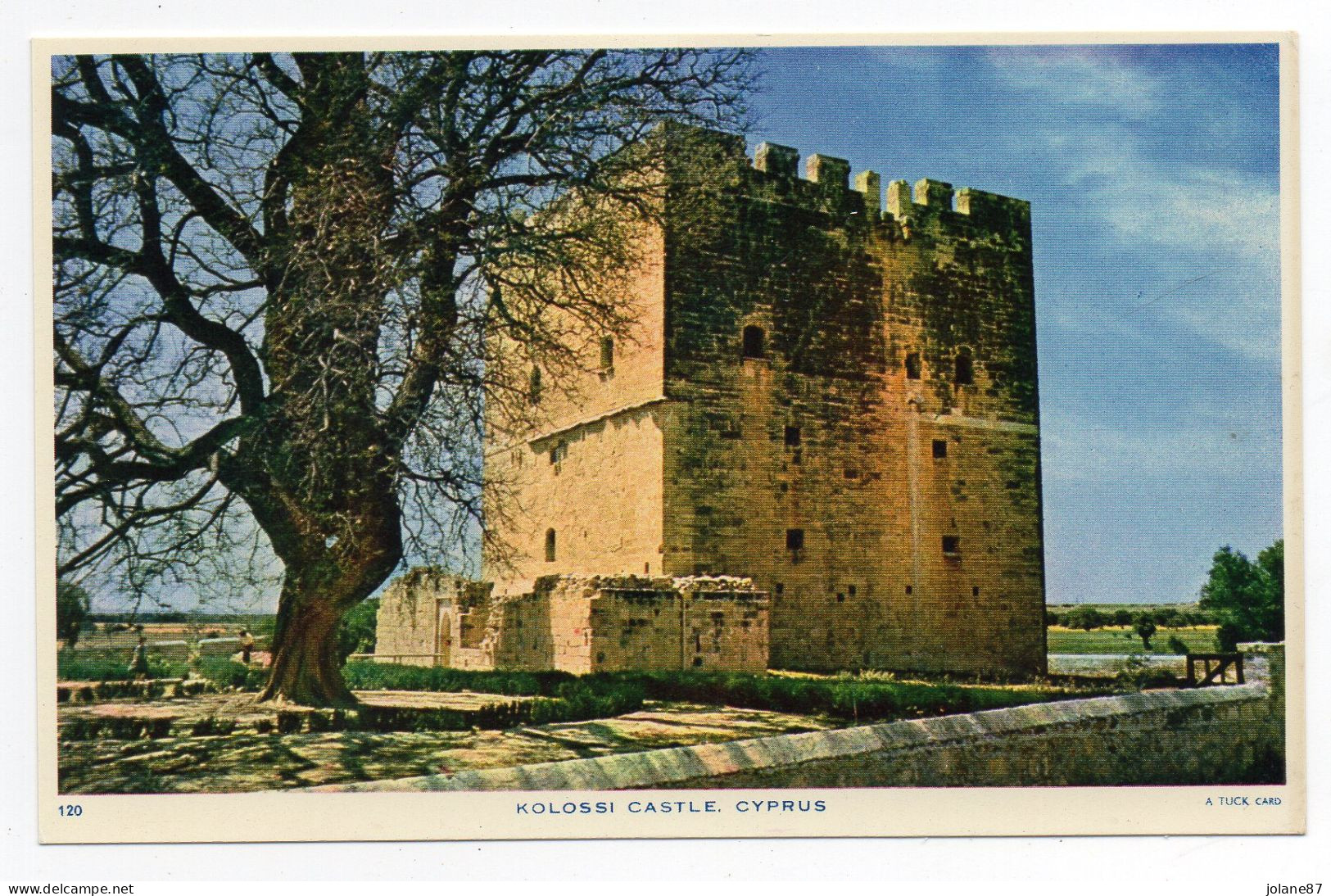 CPA  COULEUR   CHYPRE-CYPRUS-    KOLOSSI CASTLE - Chypre