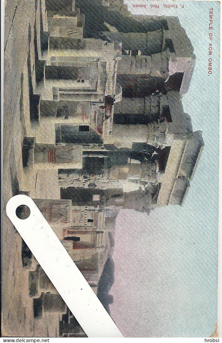 Egypte,, Assouan, Temple Of Kom Ombo, Cachet Travelling Post - Aswan