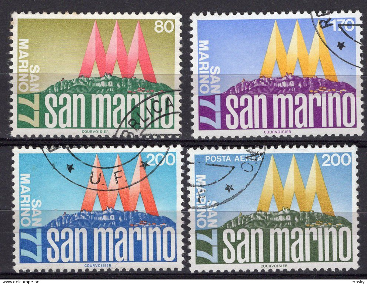 Y8815 - SAN MARINO Ss N°975/77 + Aerea - SAINT-MARIN Yv N°930/32 + Aerienne - Used Stamps