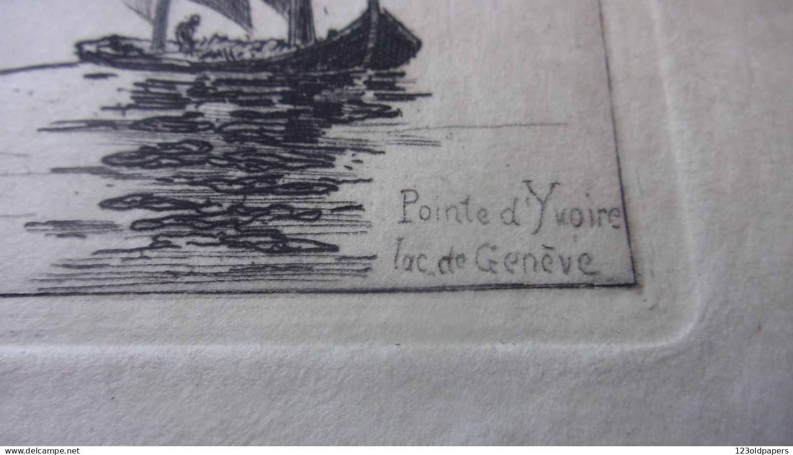 74 POINTE D YVOIRE 13.5/9 CM EAU FORTE PAR PIERRE TEYSSONNIERES Albi, 1834 - Paris, 1912) - Yvoire