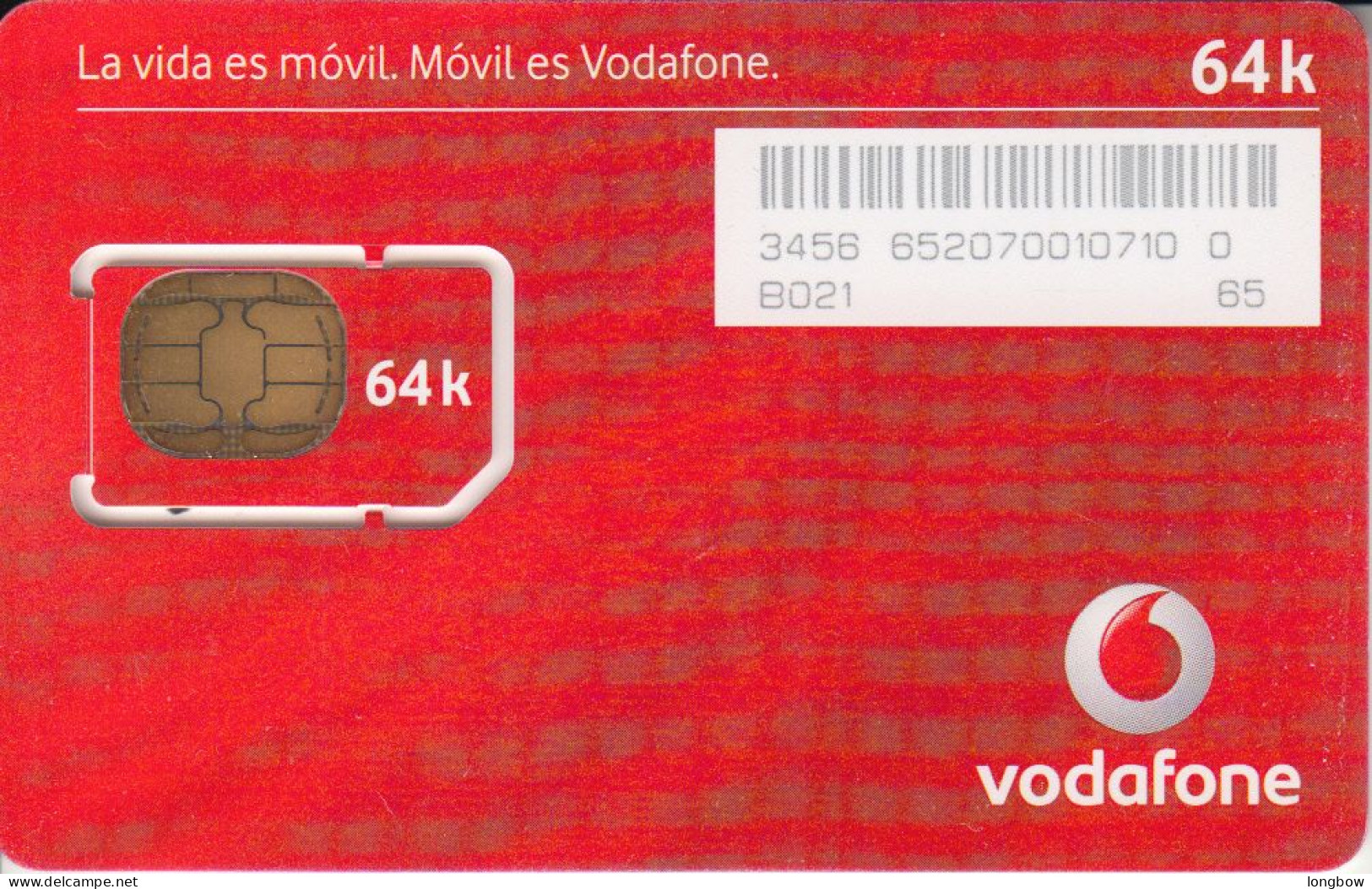 SPAIN GSM VODAFONE RED CARD 64k - MINT - Vodafone