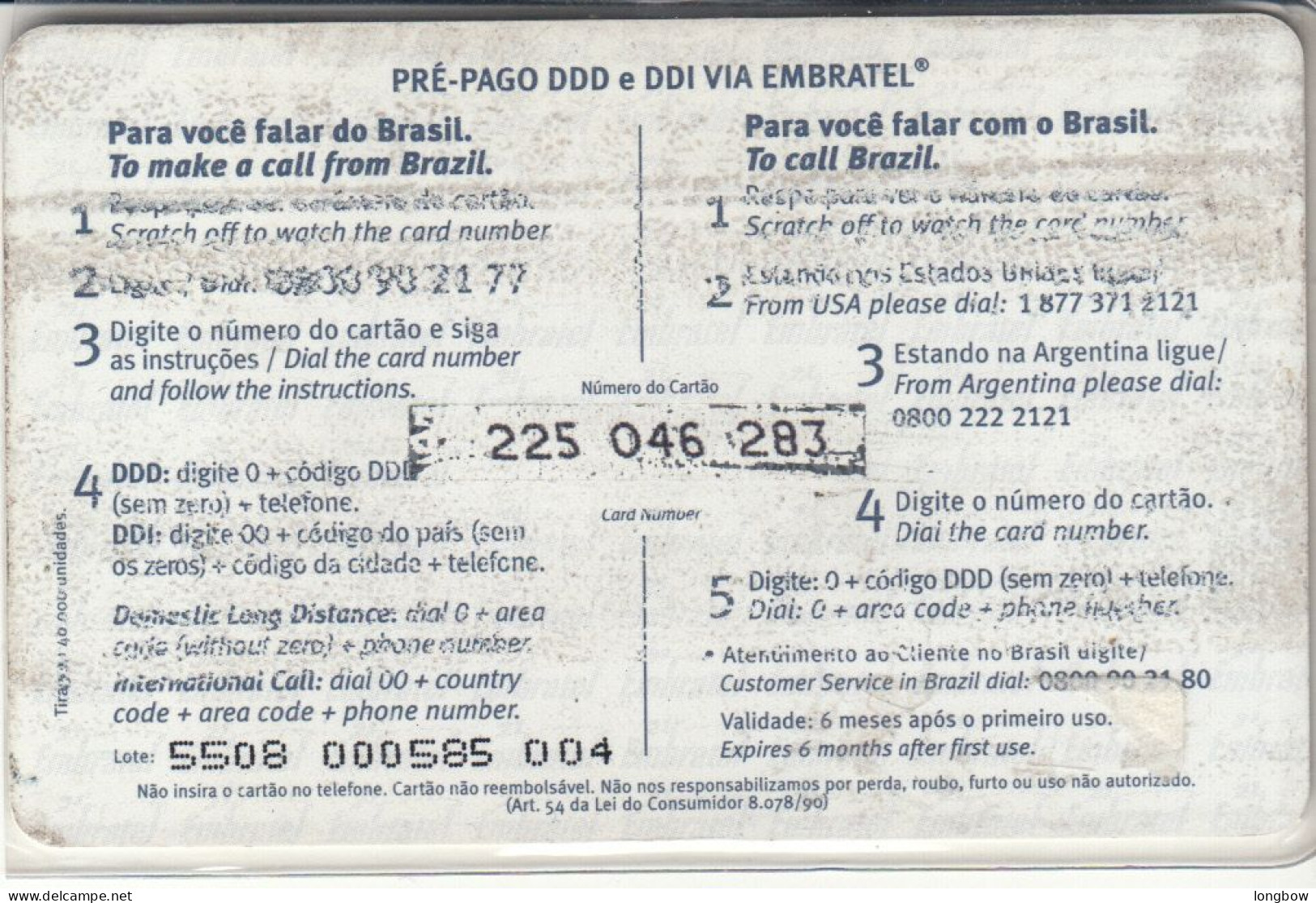 Brasil Prepaid Card Embratel Ayrton Senna 40.000ex - Personnages