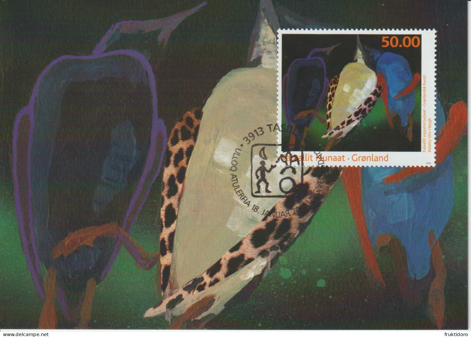 Greenland Maximum Card Mi 553 Razorbills - Contemporary Art IV - 2010 - Maximumkarten (MC)