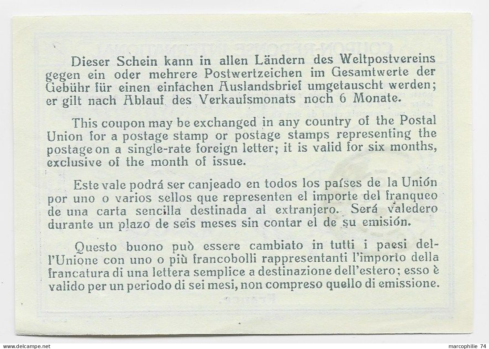 FRANCE COUPON REPONSE INTERNATIONAL  2FR25  ST MANDE 28.1.1930 SEINE - Antwortscheine