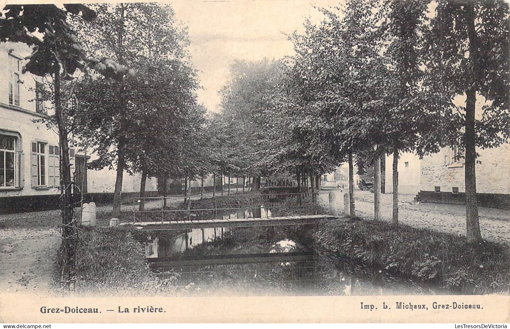 BELGIQUE - GREZ DOICEAU - La Rivière - Carte Postale Ancienne - Graven