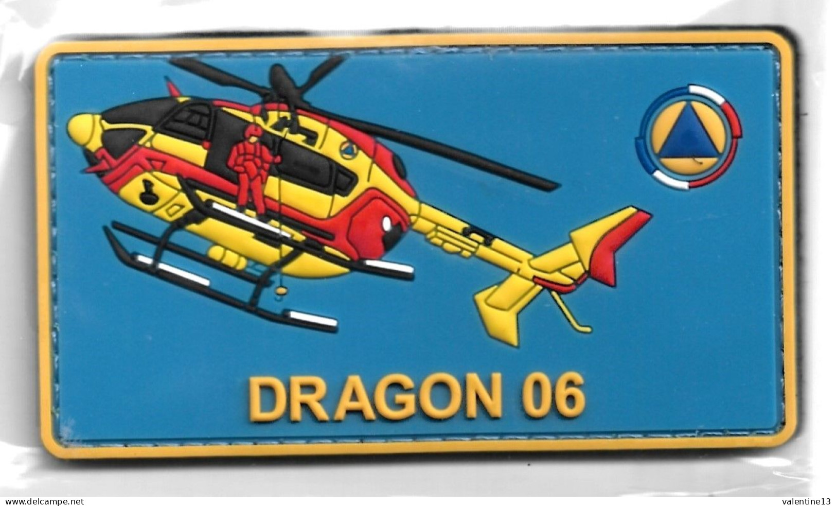 Ecusson PVC SECURITE CIVILE DRAGON 06 NICE - Firemen