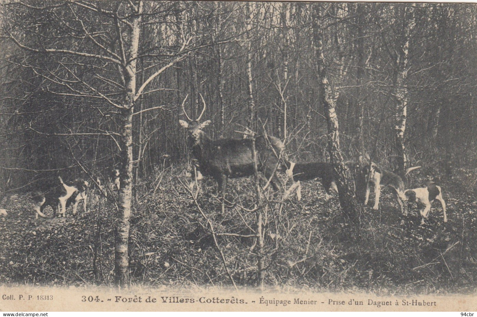 CPA  (02)  VILLERS COTTERETS  Equipage Menier L Prise D Un Draguet A St Hubert ( Chasse A Courre) - Villers Cotterets