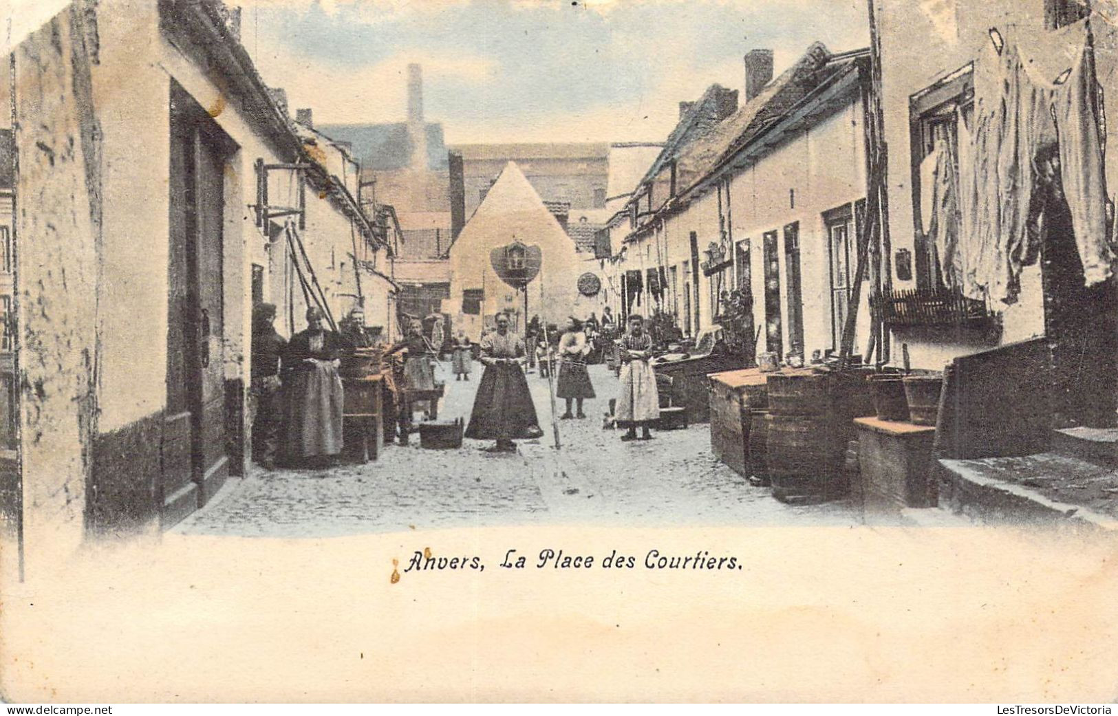 BELGIQUE - ANTWERPEN - La Place Des Courtiers - Carte Postale Ancienne - Antwerpen