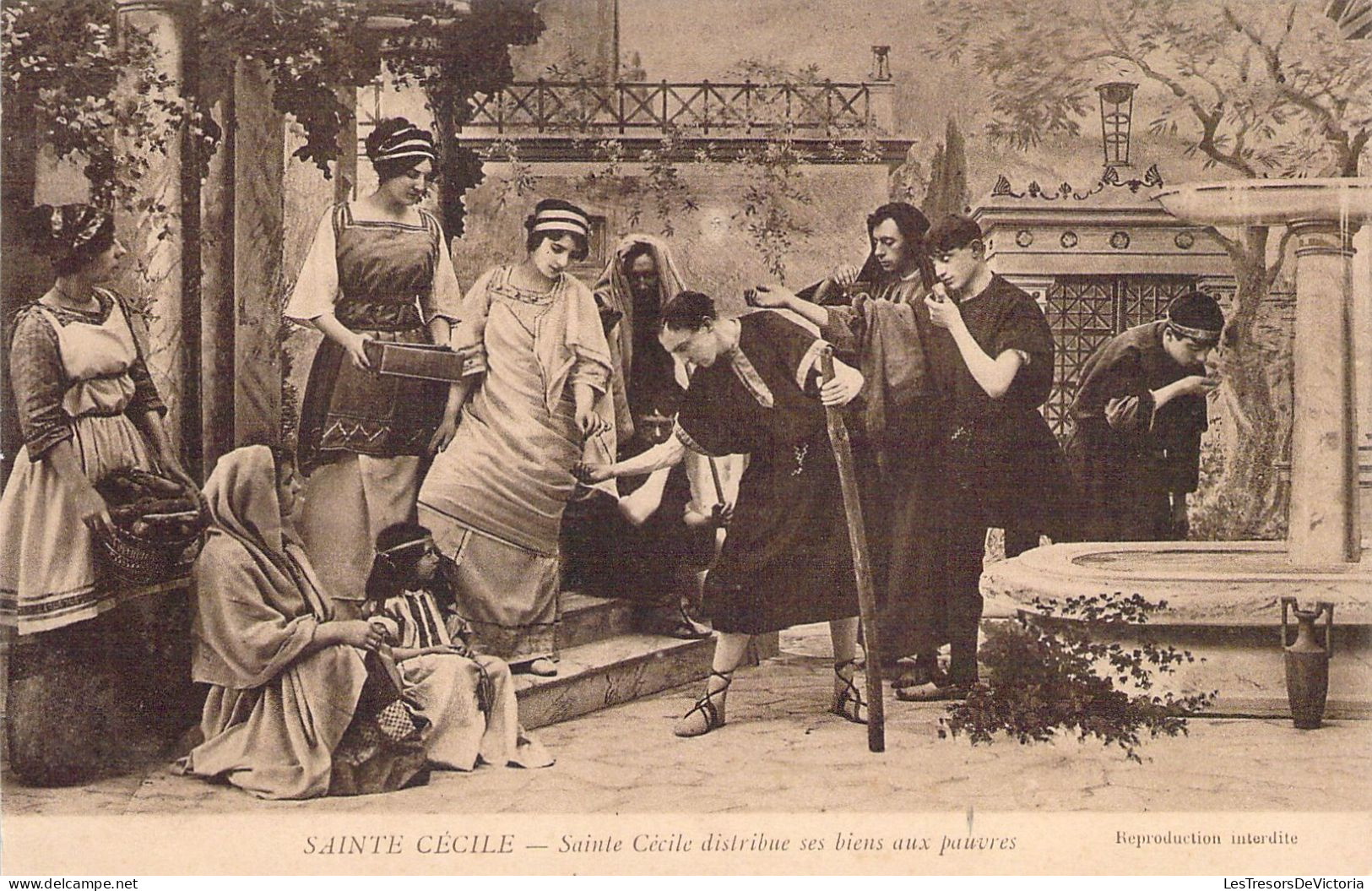 RELIGION - Sainte Cécile Distribue Ses Biens Aux Pauvres - Carte Postale Ancienne - Saints