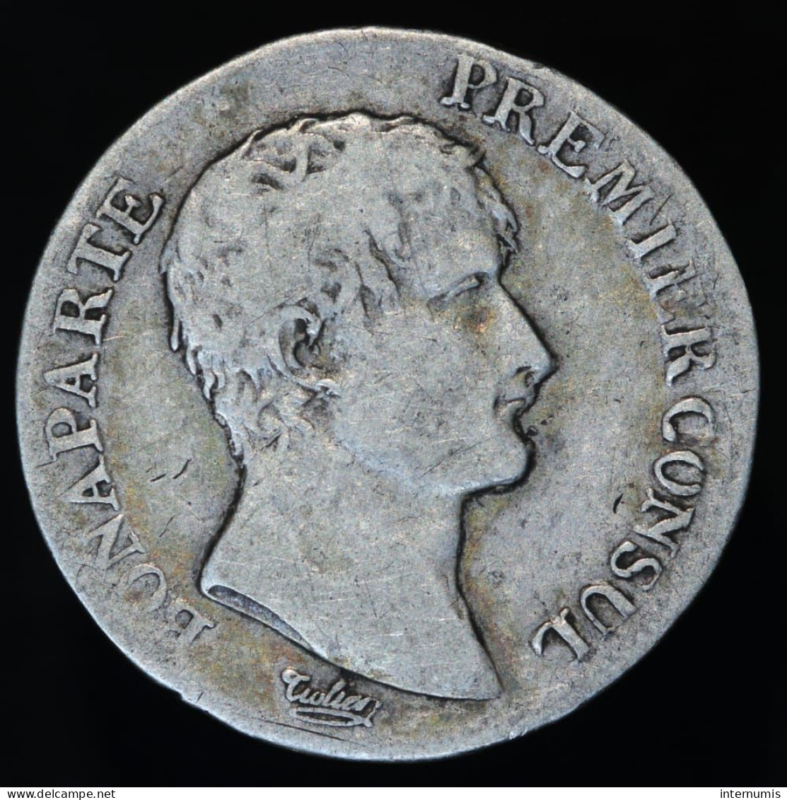 France, Napoleon I Consul, 1 Franc, AN 12-A, Paris, Argent (Silver), TB (F), KM# ,G.443, F.200/8 - 1 Franc