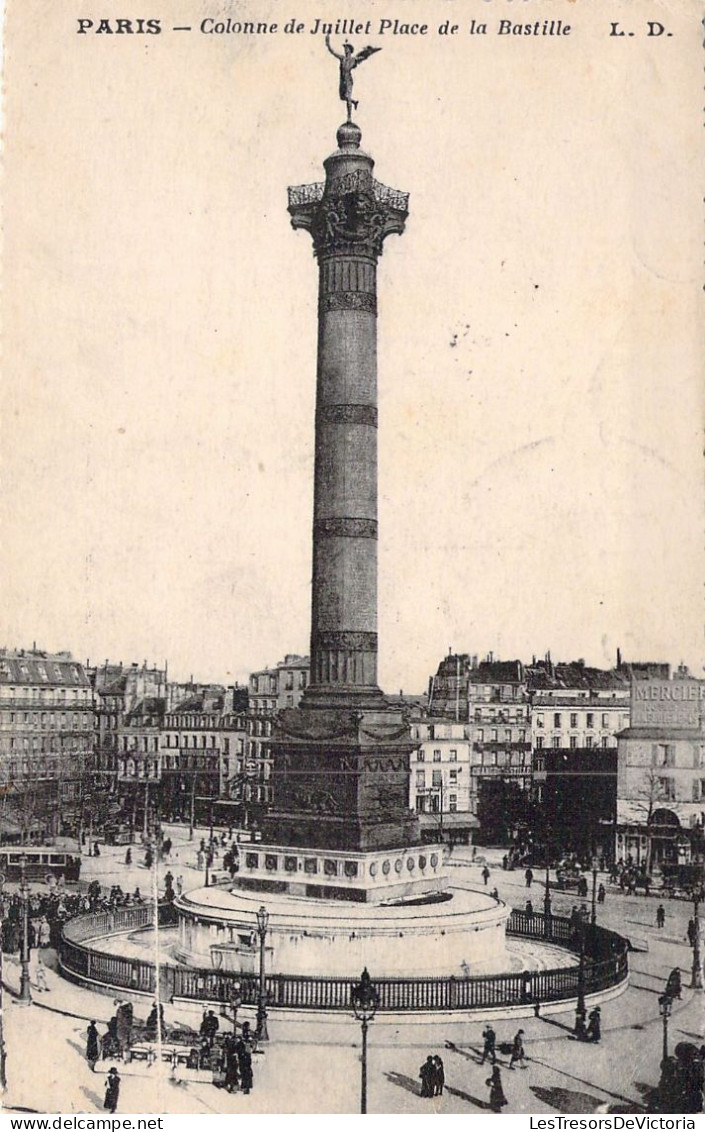 FRANCE - 75 - PARIS - Colonne De Juillet Et Place De La Bastille - Carte Postale Ancienne - Sonstige Sehenswürdigkeiten