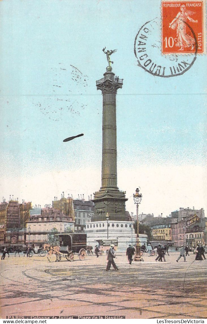 FRANCE - 75 - PARIS - Colonne De Juillet Et Place De La Bastille - Carte Postale Ancienne - Autres Monuments, édifices