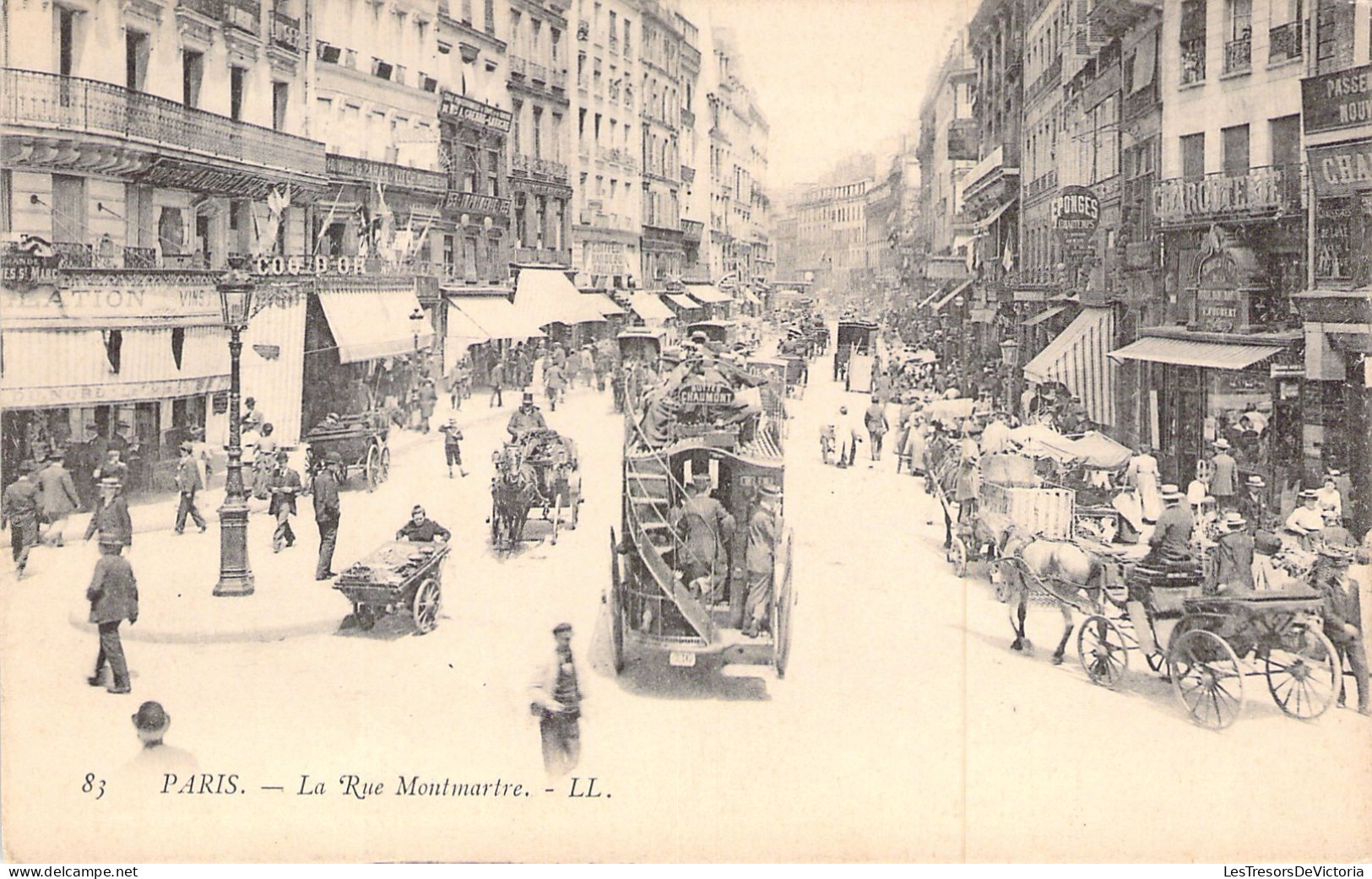 FRANCE - 75 - PARIS - La Rue Montmartre - Carte Postale Ancienne - Autres Monuments, édifices