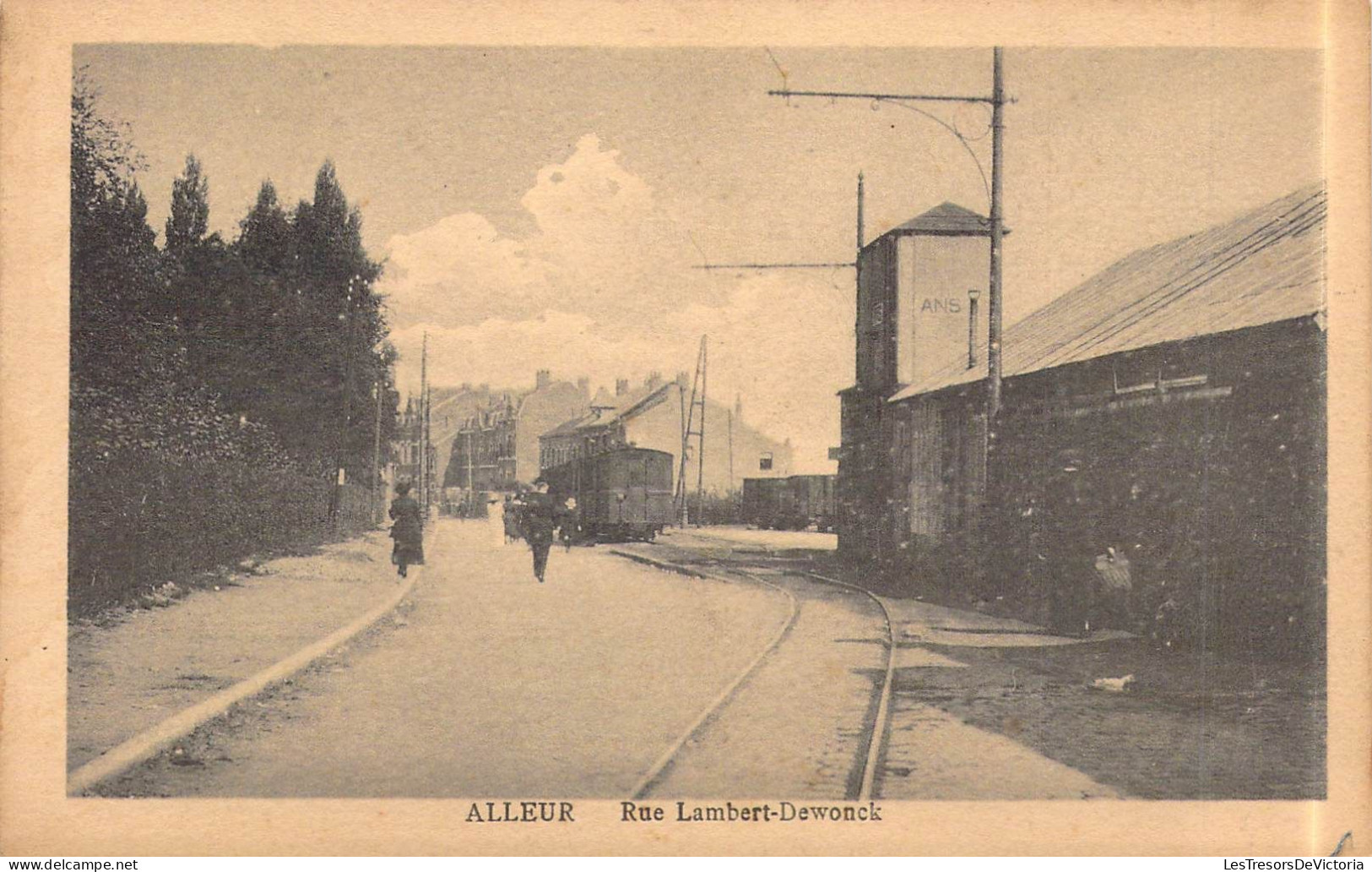 BELGIQUE - ALLEUR - Rue Lambert Dewonck - Tram - Edit Henri Kaquet - Carte Postale Ancienne - Sonstige & Ohne Zuordnung
