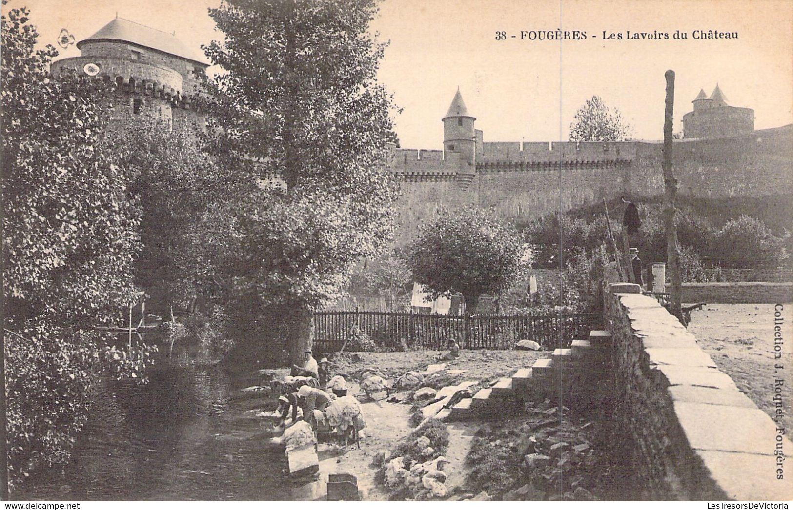 FRANCE - 35 - FOUGERES - Les Lavoirs Du Château - Carte Postale Ancienne - Fougeres