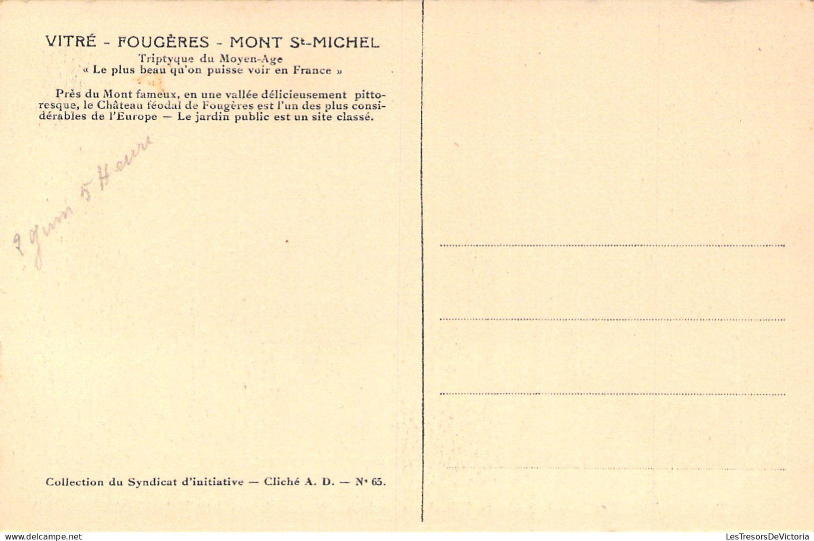 FRANCE - 35 - FOUGERES - Chapelle Du XIIe Siècle  - Carte Postale Ancienne - Fougeres