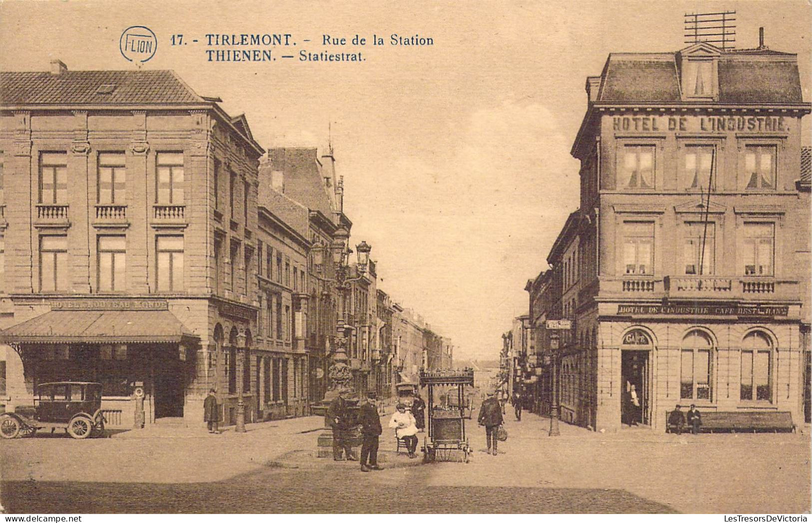 BELGIQUE - TIRLEMONT - Rue De La Station - Editeur P J Flion - Carte Postale Ancienne - Tienen