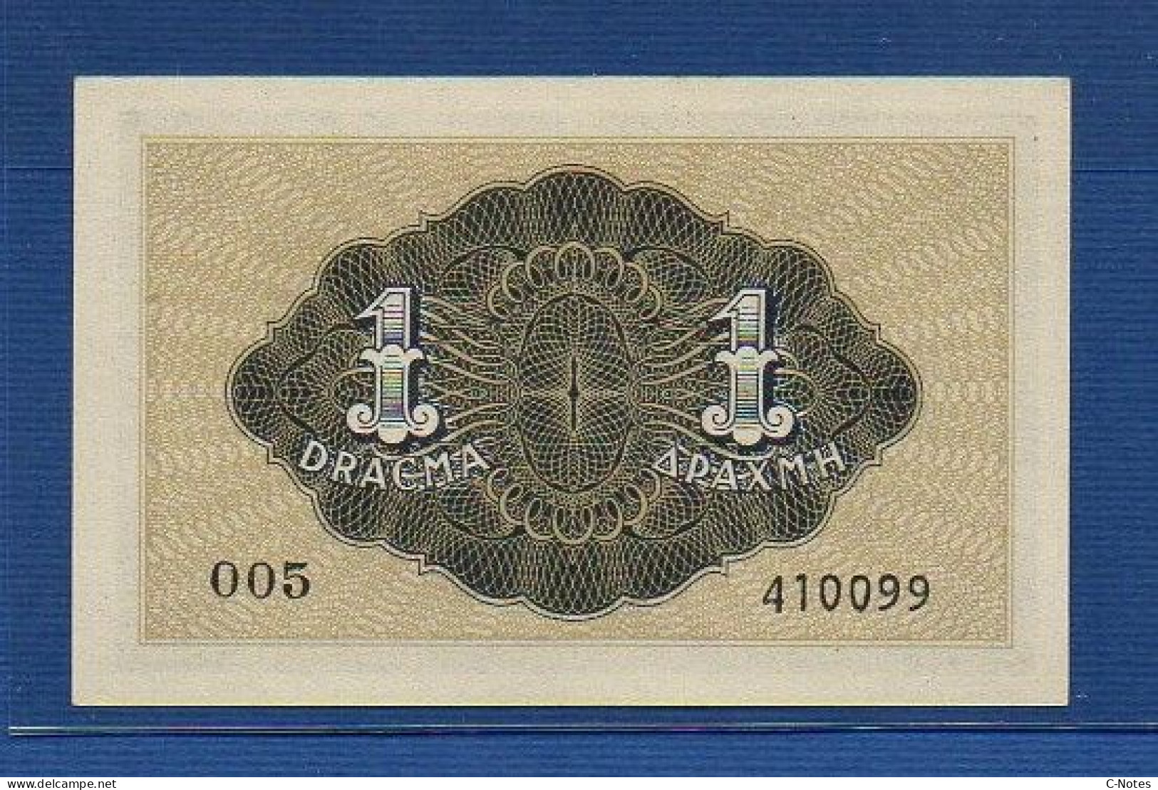 GREECE - Ionian Islands - P.M11 – 1 DRACMA ND 1941 UNC, SERIE 005 410099 - Occupazione Italiana Egeo