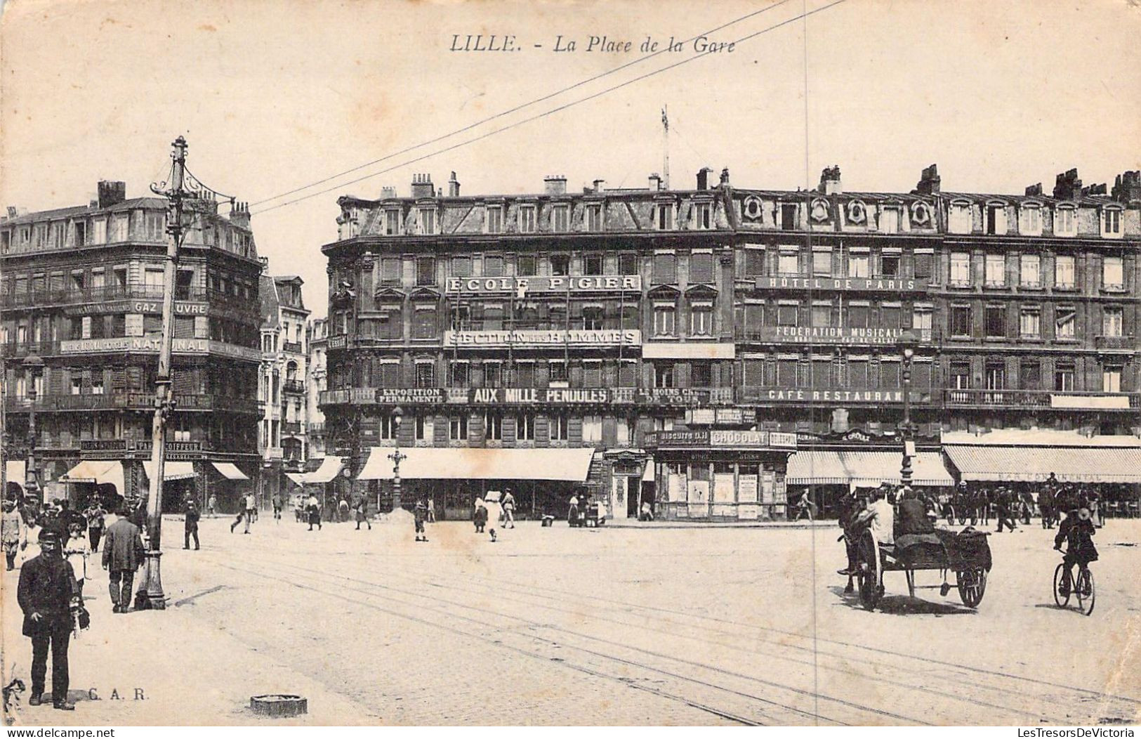 FRANCE - 59 - Lille - La Place De La Gare - Carte Postale Ancienne - Lille