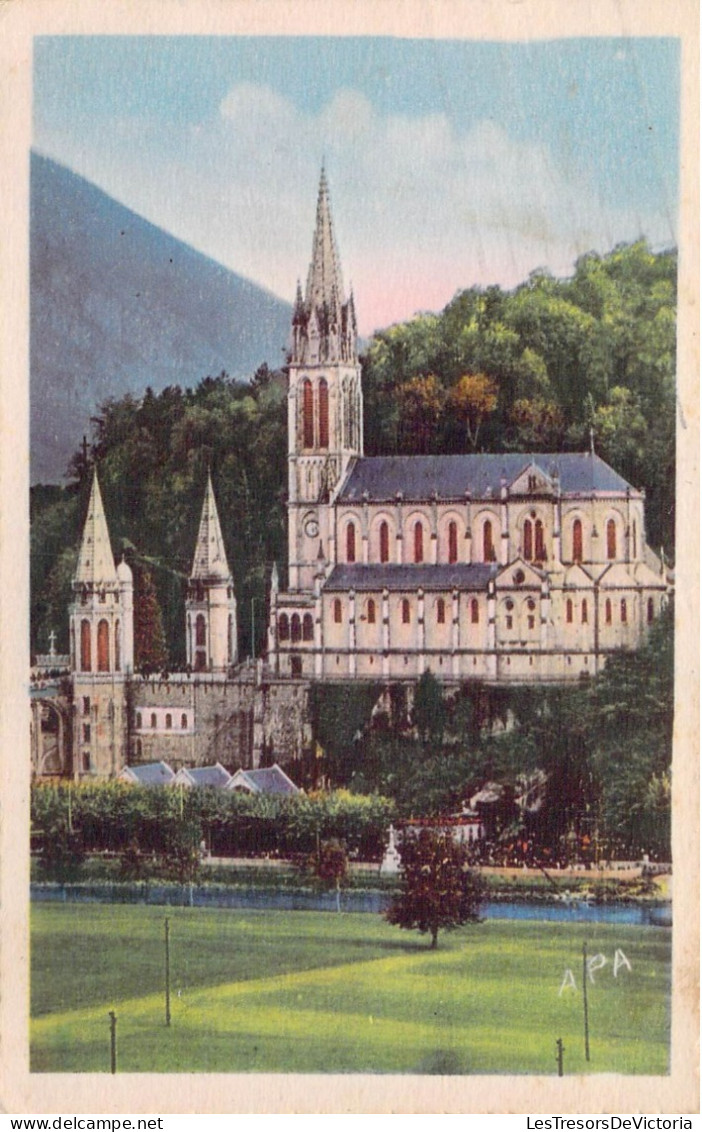 FRANCE - 65 - Lourdes - La Basilique Et La Grotte - Carte Postale Ancienne - Lourdes