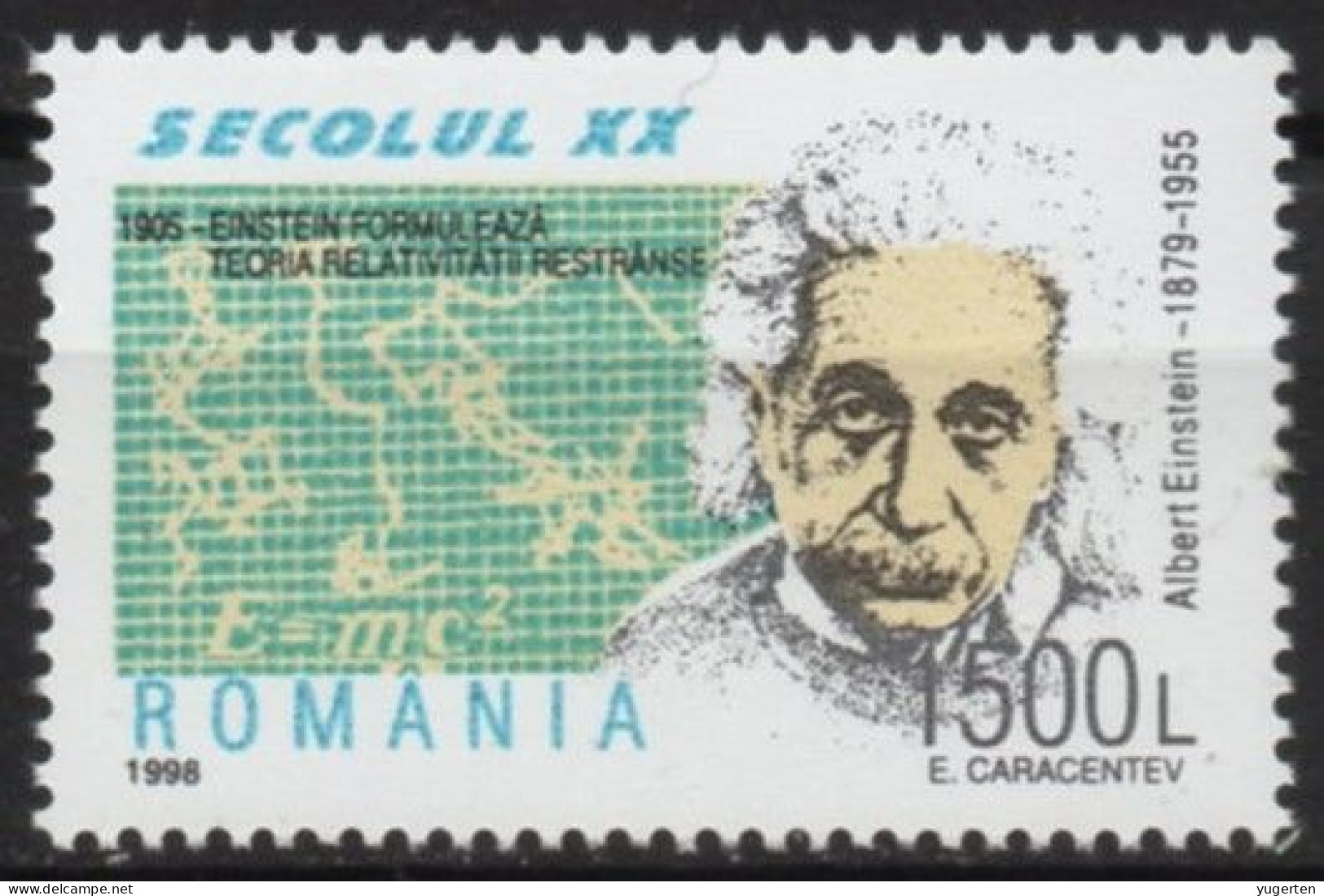 ROMANIA 1998 - 1v - MNH - Einstein Nobel Physics - Mathematics - Nuclear - Atoms Physik - Mathematik - Atome - Albert Einstein
