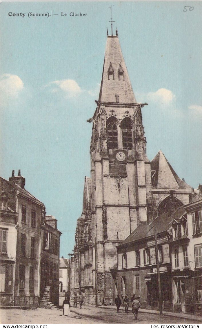 FRANCE - 80 - CONTY - Le Clocher - Carte Postale Ancienne - Conty