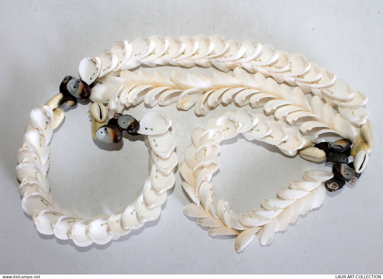 JOLI ANCIEN COLLIER SAUTOIR EN COQUILLAGE DES ILES BIJOU FANTAISIE ETHNIQUE 58cm    (1505.2) - Necklaces/Chains