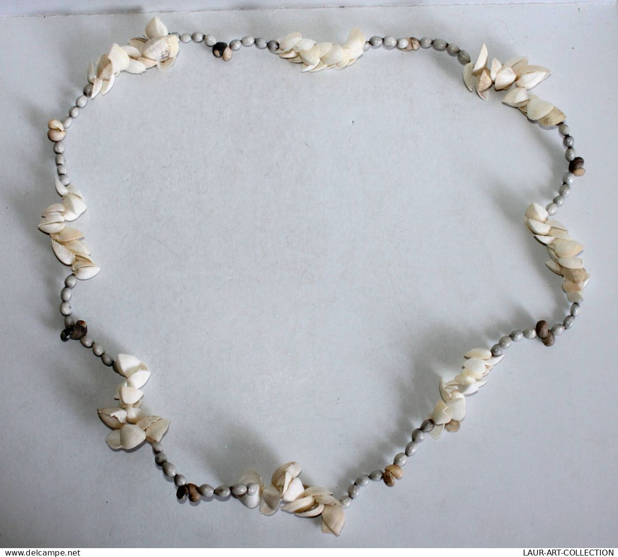 JOLI ANCIEN COLLIER SAUTOIR EN COQUILLAGE DES ILES BIJOU FANTAISIE ETHNIQUE 60cm    (1505.7) - Necklaces/Chains