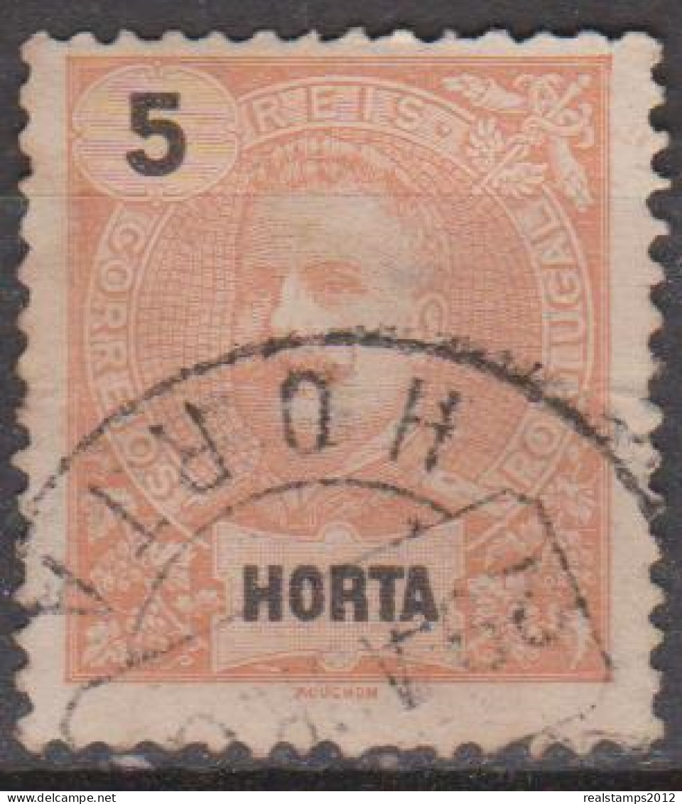 HORTA (Açores) - 1897,  D. Carlos I.   5 R.    D. 11 3/4 X 12  (o)  MUNDIFIL  Nº 14 - Horta