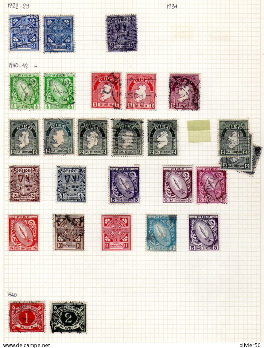 Irlande -(1922-42)  -  Serie Courante -  Taxe - Oblitres Et Quelques Neufs* - - Unused Stamps